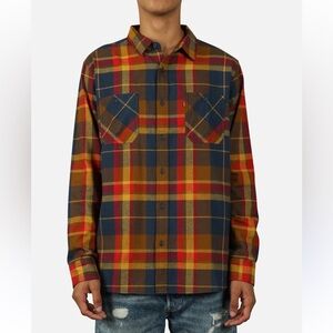 LEVI Men’s Multi Color Plaid TUSKY FLANNEL LS Button Front Cotton Shirt SZ Small